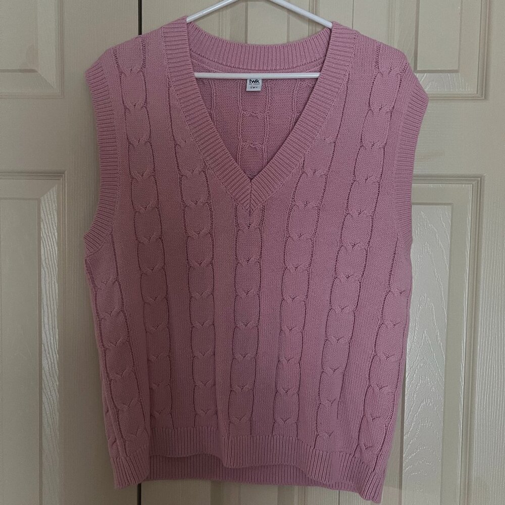 Pink Twik Knit Sweater Vest